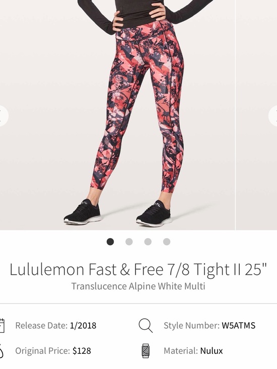 lululemon athletica Pants - Lululemon Fast & Free 7/8 Tight II 25"